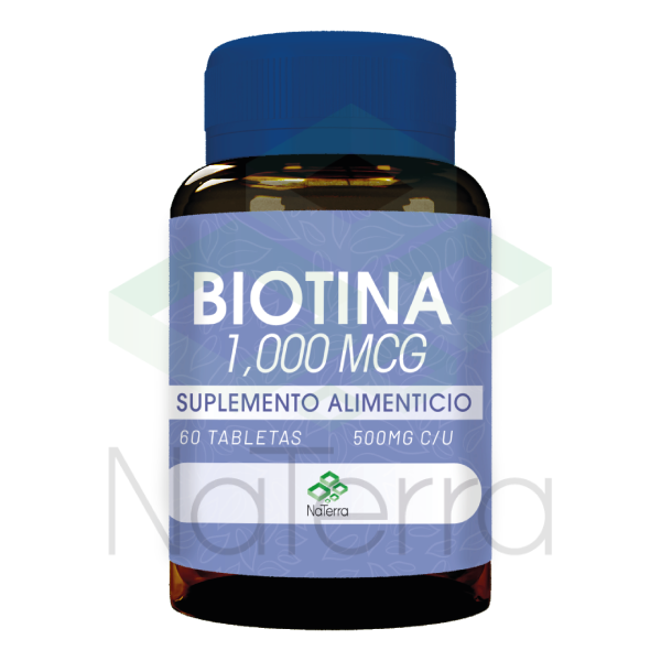 Biotina 1000MCG 60 Tabletas
