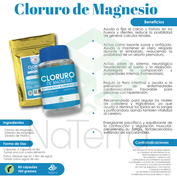Cloruro de Magnesio 60 cápsulas
