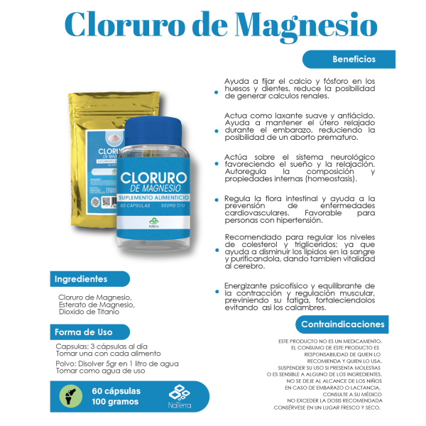 Cloruro de Magnesio 100 gramos