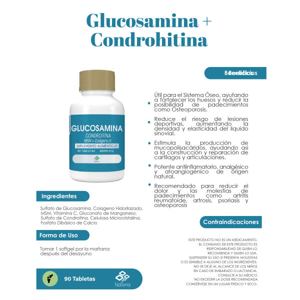Glucosamina+Condrohitina 90 tabletas
