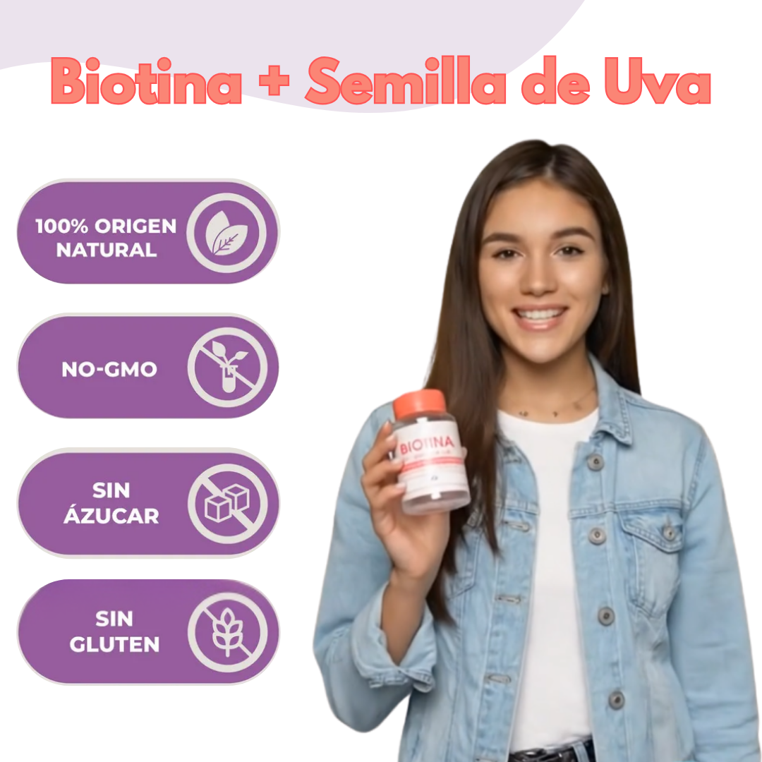 Biotina + Semilla de Uva 60 Cápsulas - Image 4